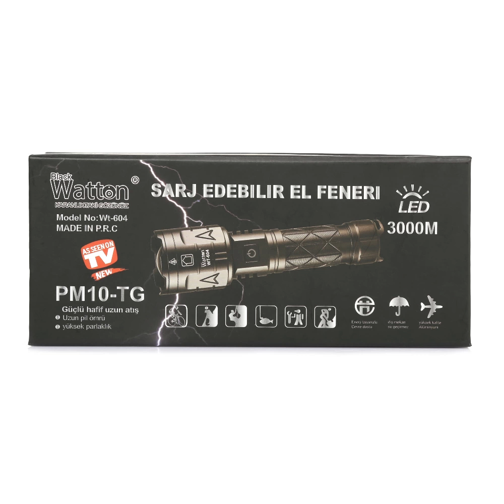3000 Lümen Güçlü El Feneri Wt-604
