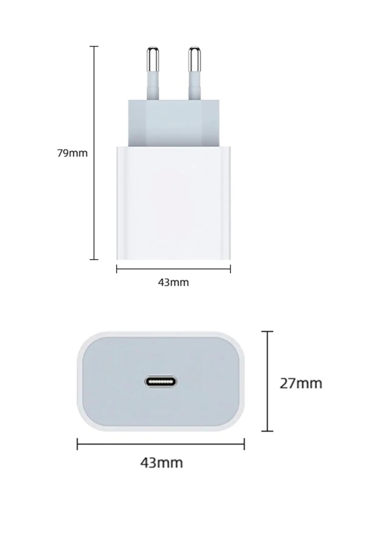 Yeni Nesil Type-C Girişli İphone 7 8 X 11 12 Uyumlu 20W Hızlı Şarj Adaptörü