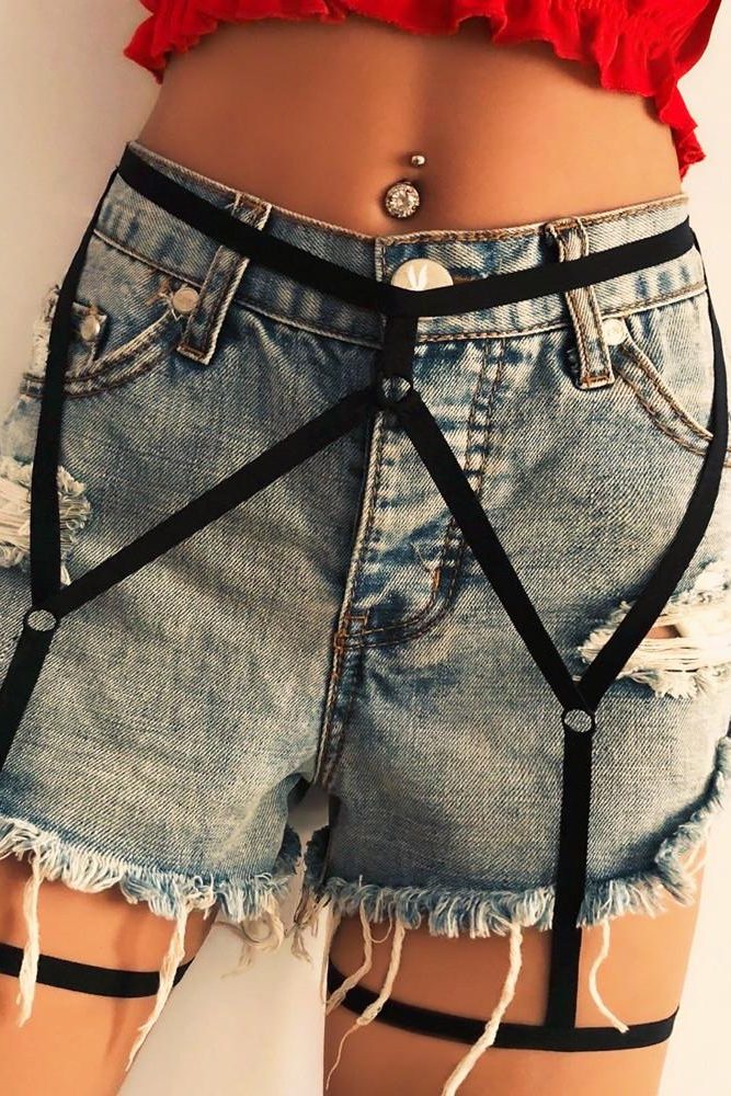 Bacak Bantlı Siyah Jartiyer