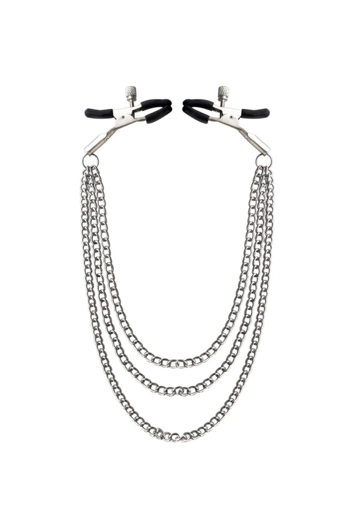Siyah Fantezi Göğüs Ucu Sıkıştırıcı Nipple Clamp GD-8091