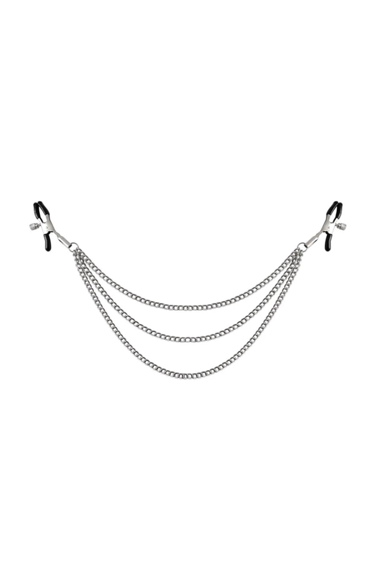 Siyah Fantezi Göğüs Ucu Sıkıştırıcı Nipple Clamp GD-8091
