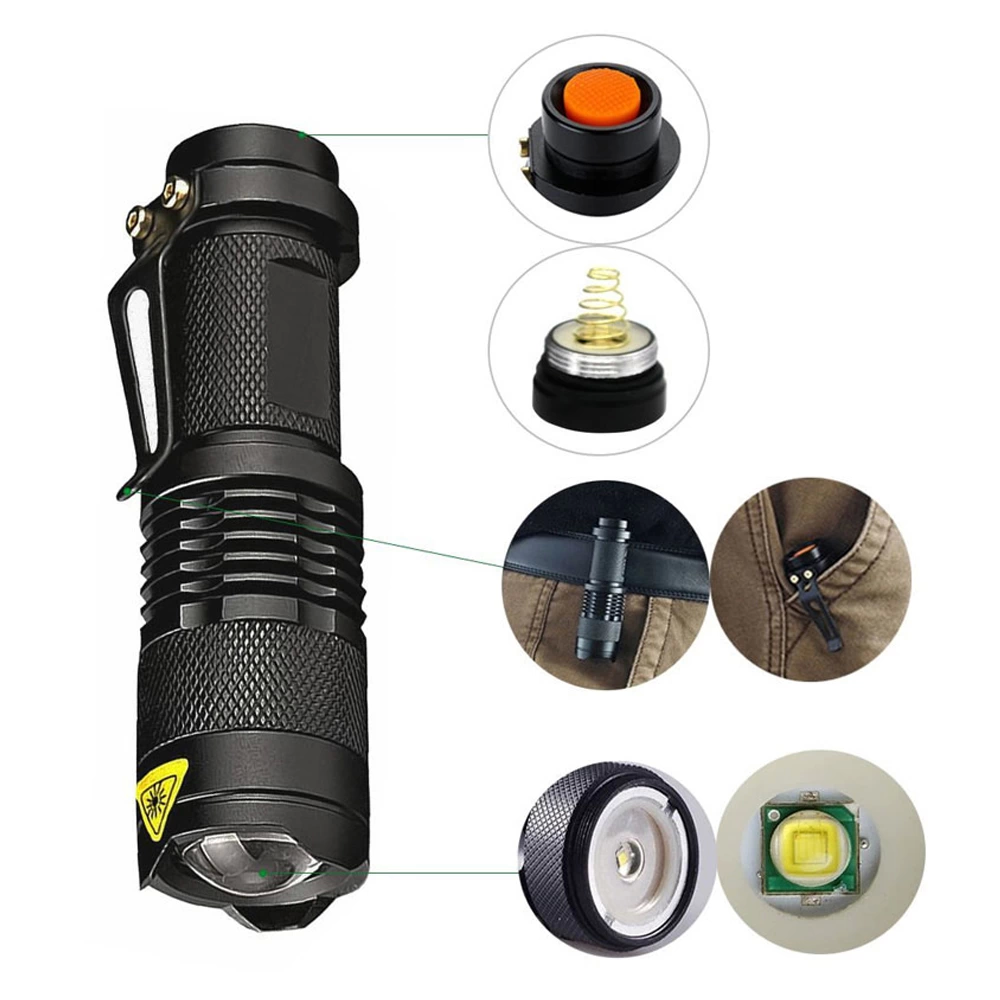 Mini Güçlü Şarjlı Pilli El Feneri Wt-304