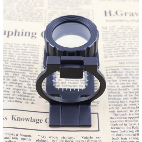 Tekstilciler Için Kumaş Kontrolü Büyüteç,katlanan, Metal 15x Büyütme