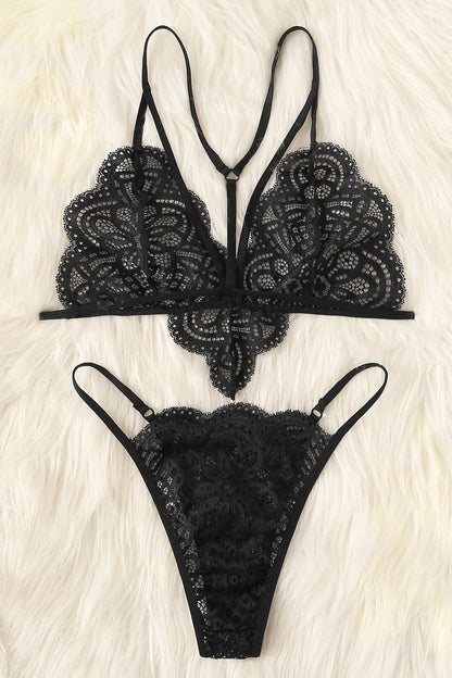 Kadın Siyah Özel Seksi Sütyen Külot Takımı