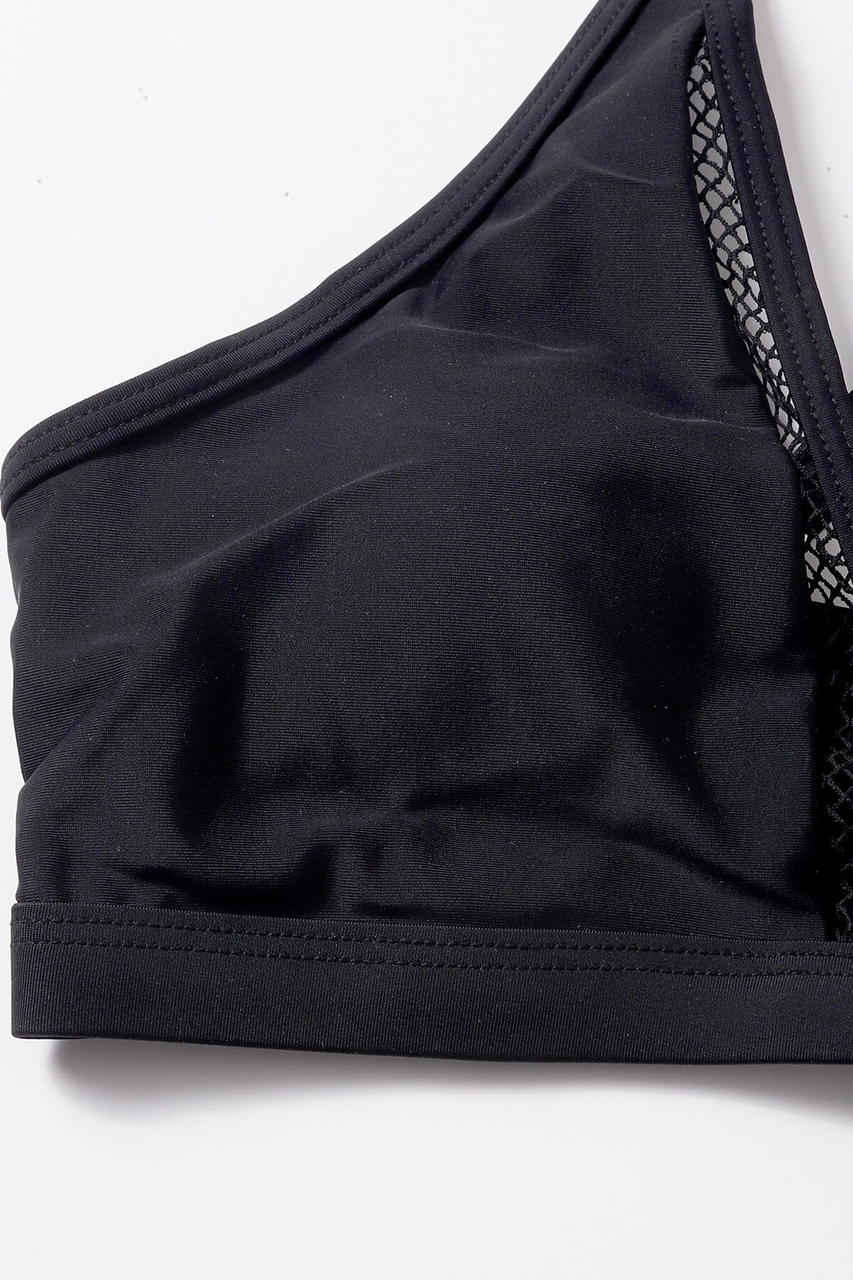 Kadın Siyah File Detaylı Özel Bikini Takımı