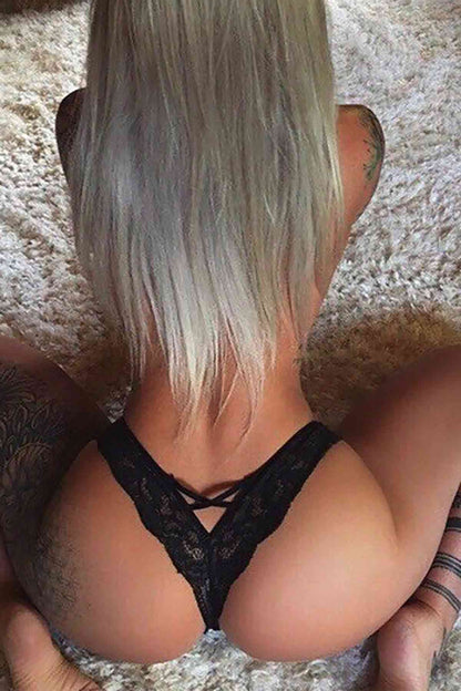 Kadın Siyah Dantelli Seksi Külot