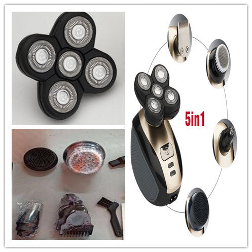 5'i 1 Arada Çok İşlevli Elektrikli Tıraş Makinesi, Erkekler İçin 5 Bıçaklı Tıraş Makinesi, Tıraşlı Kafa, Şarj Edilebilir Tıraş Makinesi, Sakal Burun Kılı Düzeltici