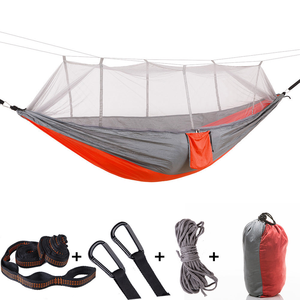 Sivrisinek Ağlı Hamak Açık Hava Tekli Çiftli Paraşüt Kumaşlı Ultra Hafif Hamak
