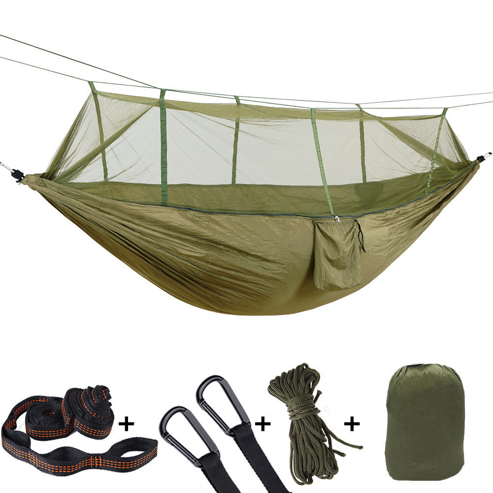 Sivrisinek Ağlı Hamak Açık Hava Tekli Çiftli Paraşüt Kumaşlı Ultra Hafif Hamak