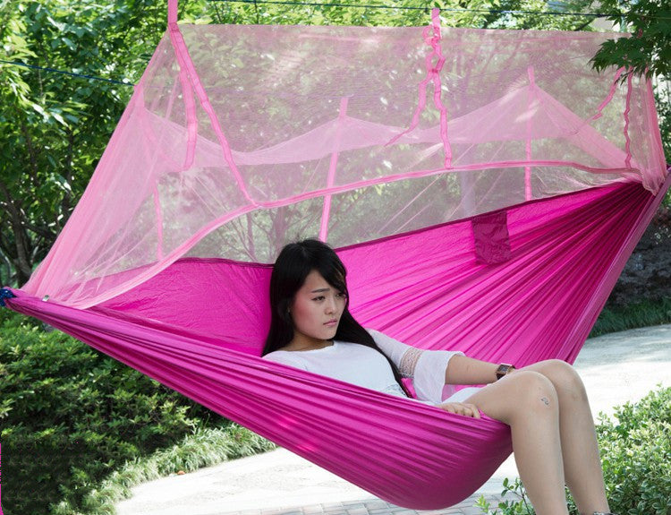 Sivrisinek Ağlı Hamak Açık Hava Tekli Çiftli Paraşüt Kumaşlı Ultra Hafif Hamak