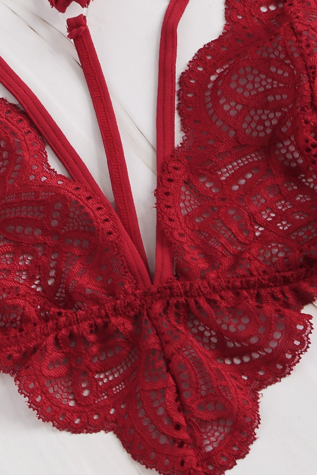 Kadın Bordo Özel Seksi Sütyen Külot Takımı