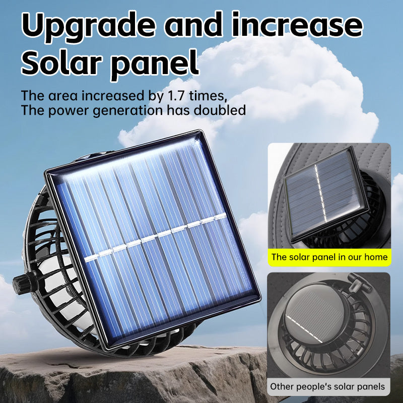 Uzun Ömürlü Lityum Pil ile Güneş Enerjili Fan Şapkası, Fanlı Erkek Açık Hava Balıkçı Şapkası, Güneş Korumalı Balıkçı Şapkası