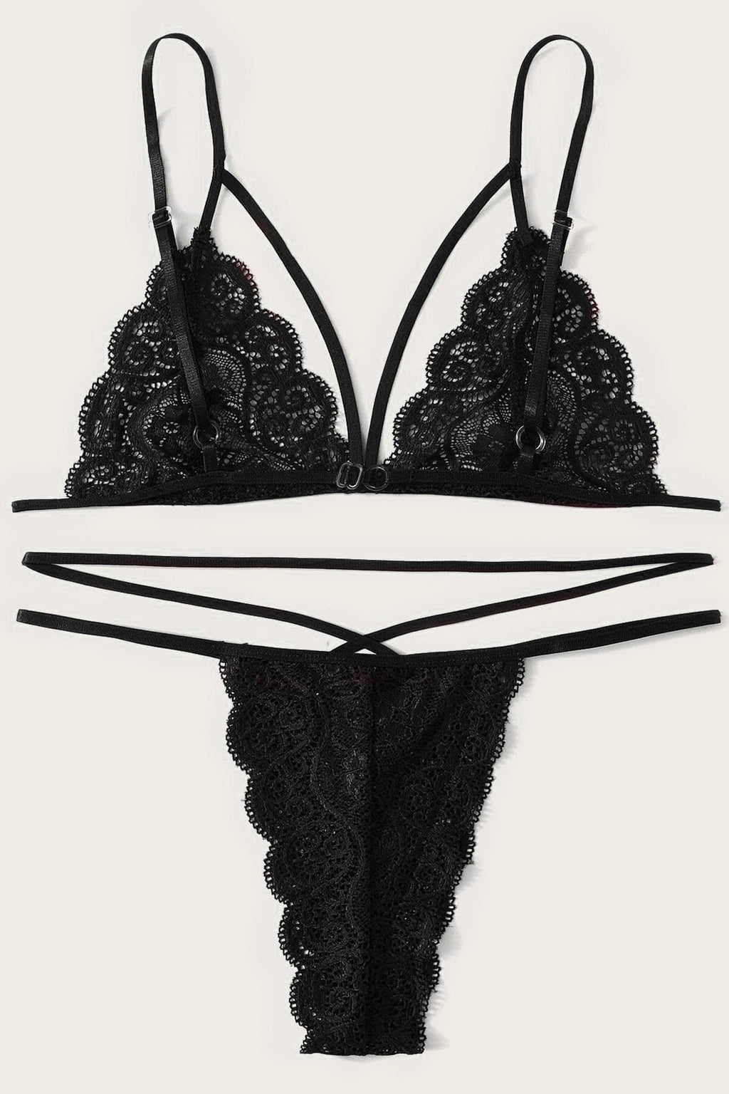 Kadın Siyah Dantel Sütyen Külot Takımı