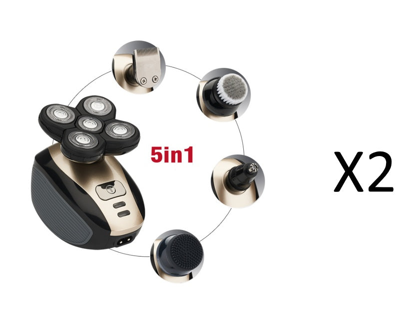 5'i 1 Arada Çok İşlevli Elektrikli Tıraş Makinesi, Erkekler İçin 5 Bıçaklı Tıraş Makinesi, Tıraşlı Kafa, Şarj Edilebilir Tıraş Makinesi, Sakal Burun Kılı Düzeltici