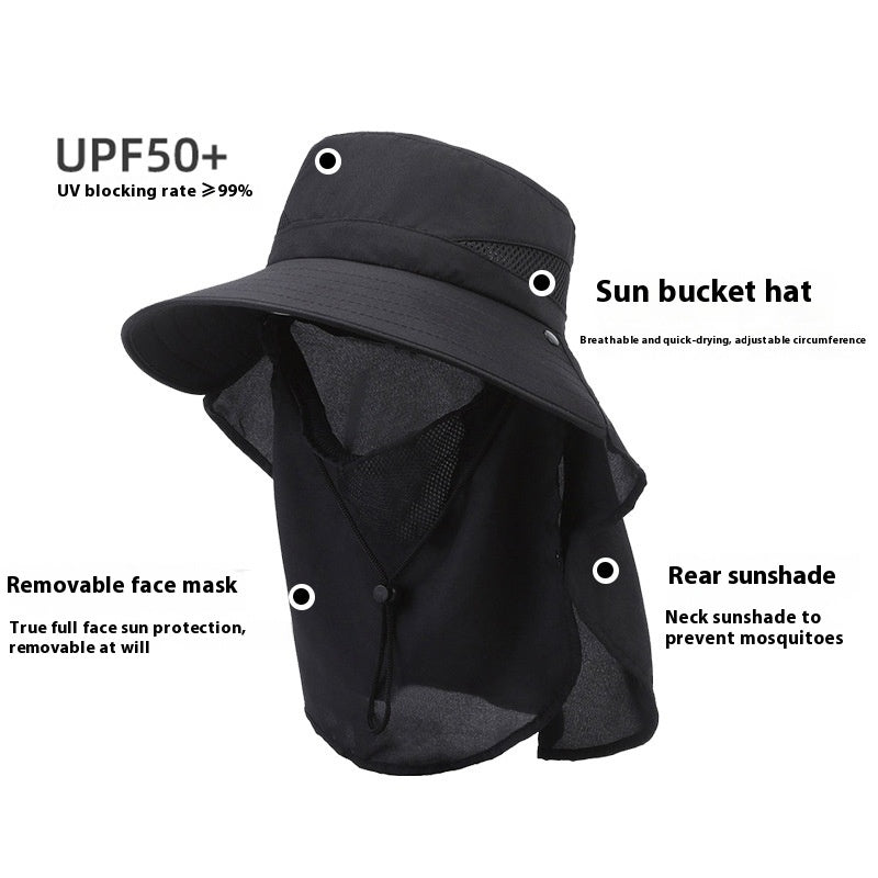 Şapka Erkek Güneşlikli Balıkçı Şapkası Büyük Siperlikli Güneş Geçirmez