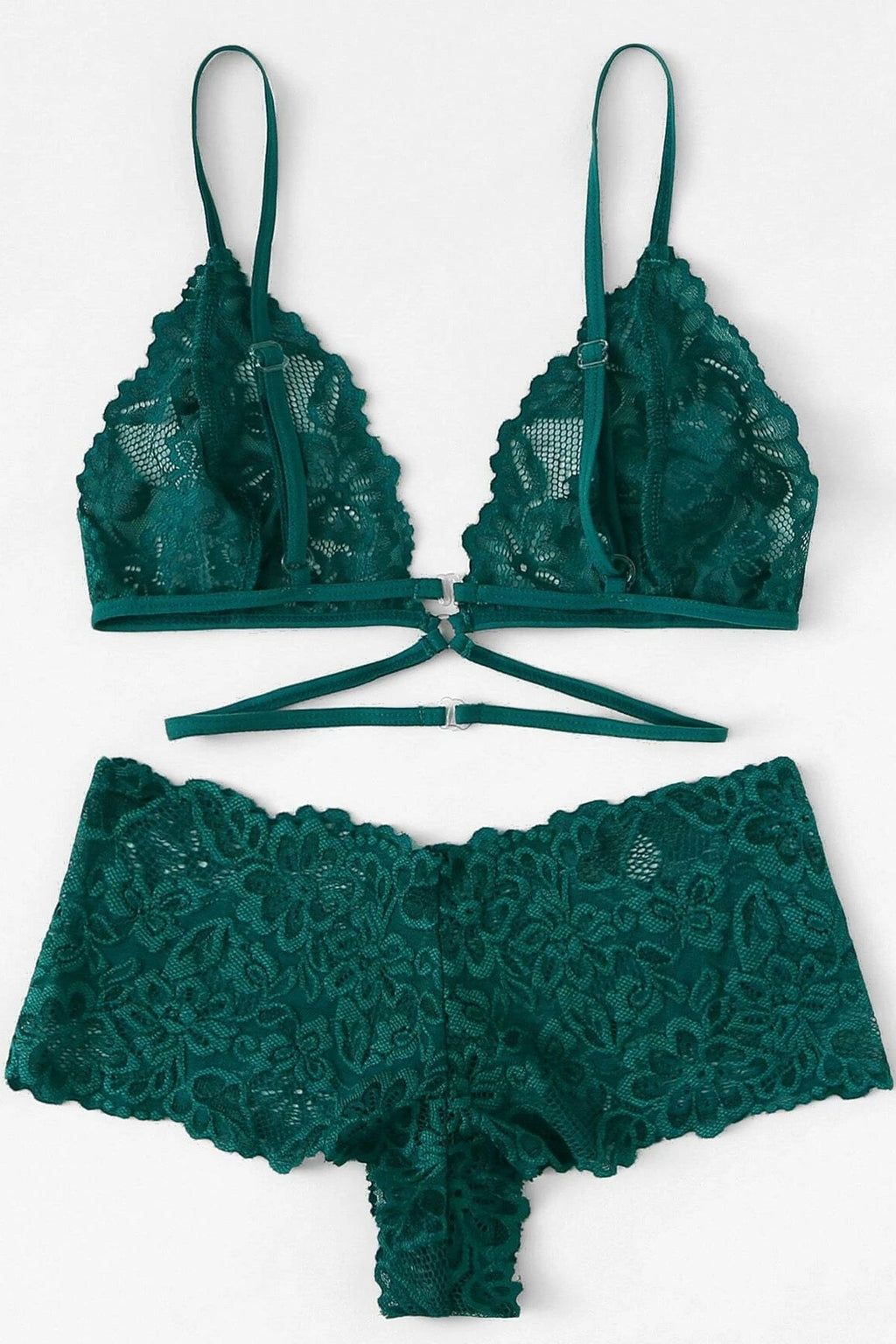 Kadın Yeşil Özel Şık Sütyen Külot Takımı
