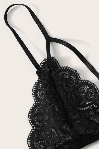 Kadın Siyah Dantel Sütyen Külot Takımı