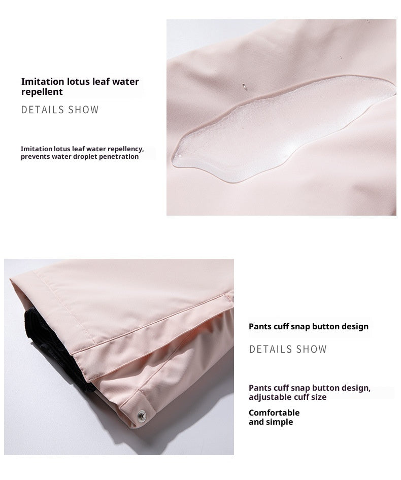 Erkekler ve Kadınlar İçin Su Geçirmez ve Kalınlaştırılmış Kış Kayak Montları