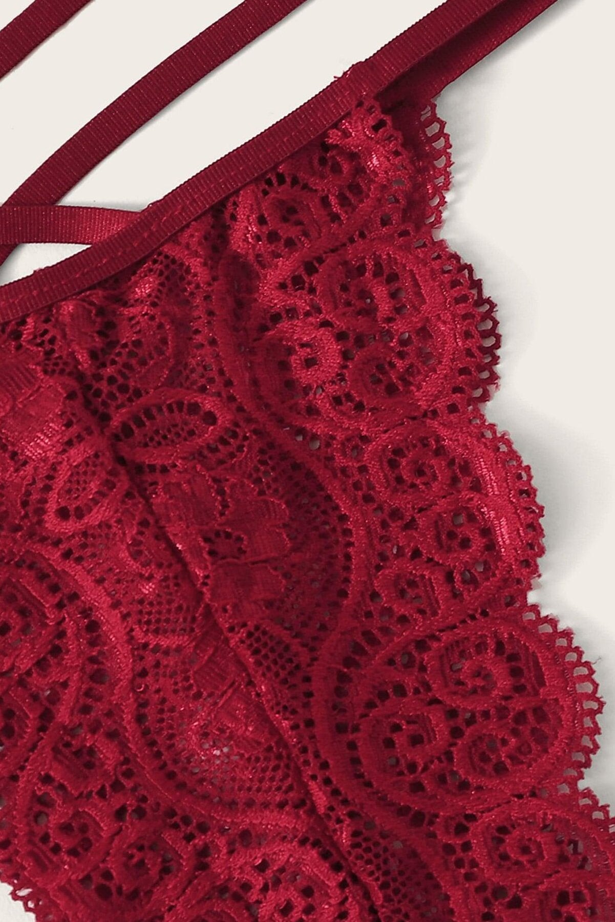 Kadın Bordo Dantel Sütyen Külot Takımı