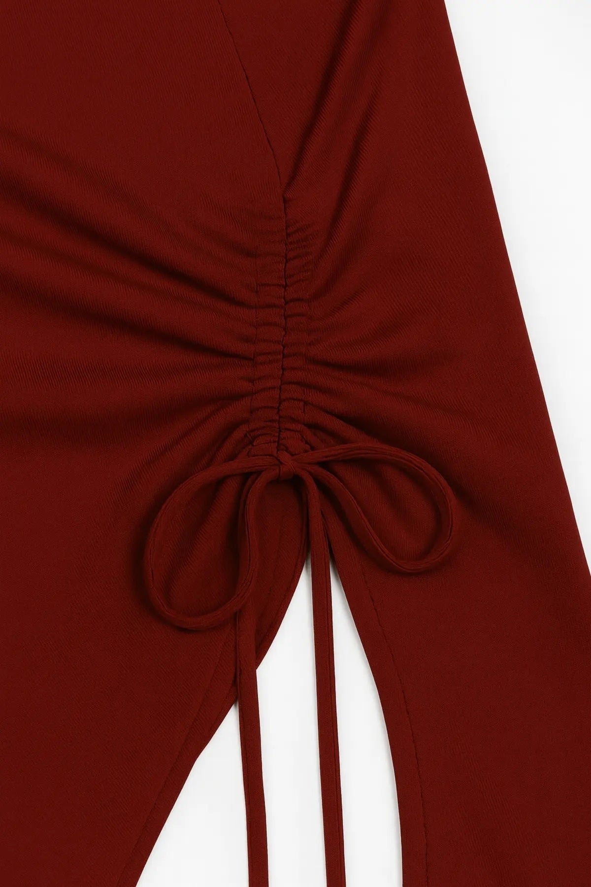 Kadın Siyah Uzun İspanyol Kollu Asimetirik Yaka Yandan Bağlamalı Drapeli Bluz