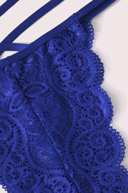 Kadın Mavi Dantel Sütyen Külot Takımı