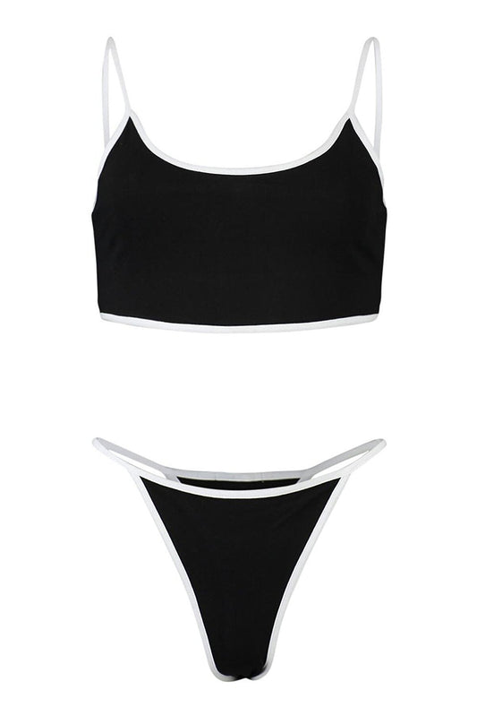 Kadın Siyah Penye Sütyen Külot Takım