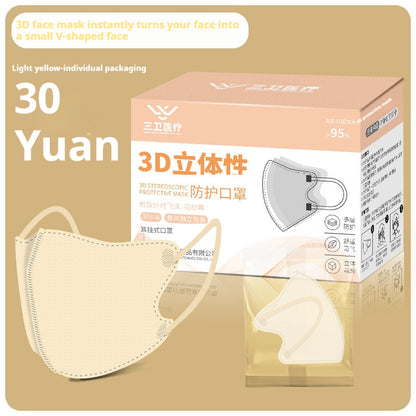 Summer Thin Cute V Face Ins Style Independent 3D Three-dimensional Mask 30 PCs