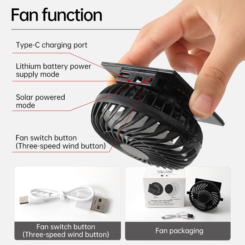 Uzun Ömürlü Lityum Pil ile Güneş Enerjili Fan Şapkası, Fanlı Erkek Açık Hava Balıkçı Şapkası, Güneş Korumalı Balıkçı Şapkası