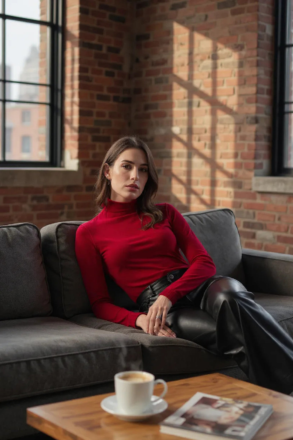 Kadın Mavi Parmak Detaylı Esnek Uzun Kollu Body