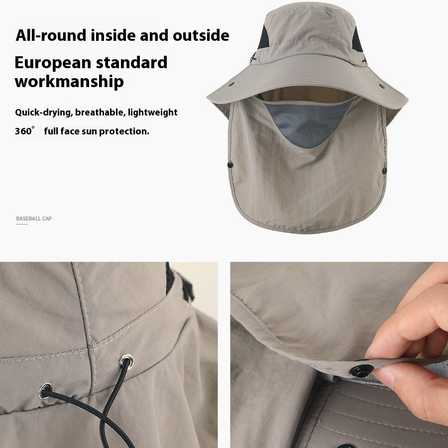 Açık Hava Balıkçılık Şapkası Koruma Kovası Şapka UV Korumalı Güneş Şapkası
