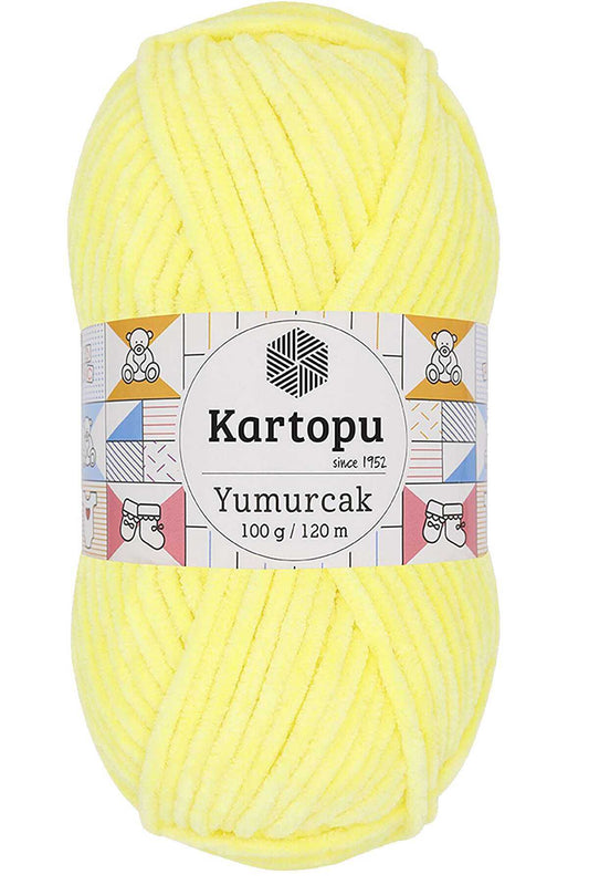 Yumurcak Kadife El Örgü İpi Sarı K333