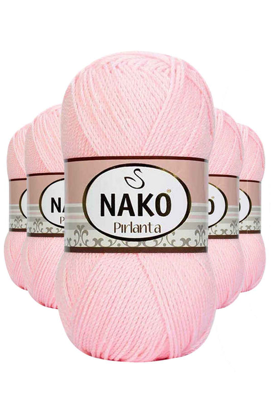 5 Adet Pırlanta Amigurumi El Örgü İpi Yünü Sindirella Pembe 4531