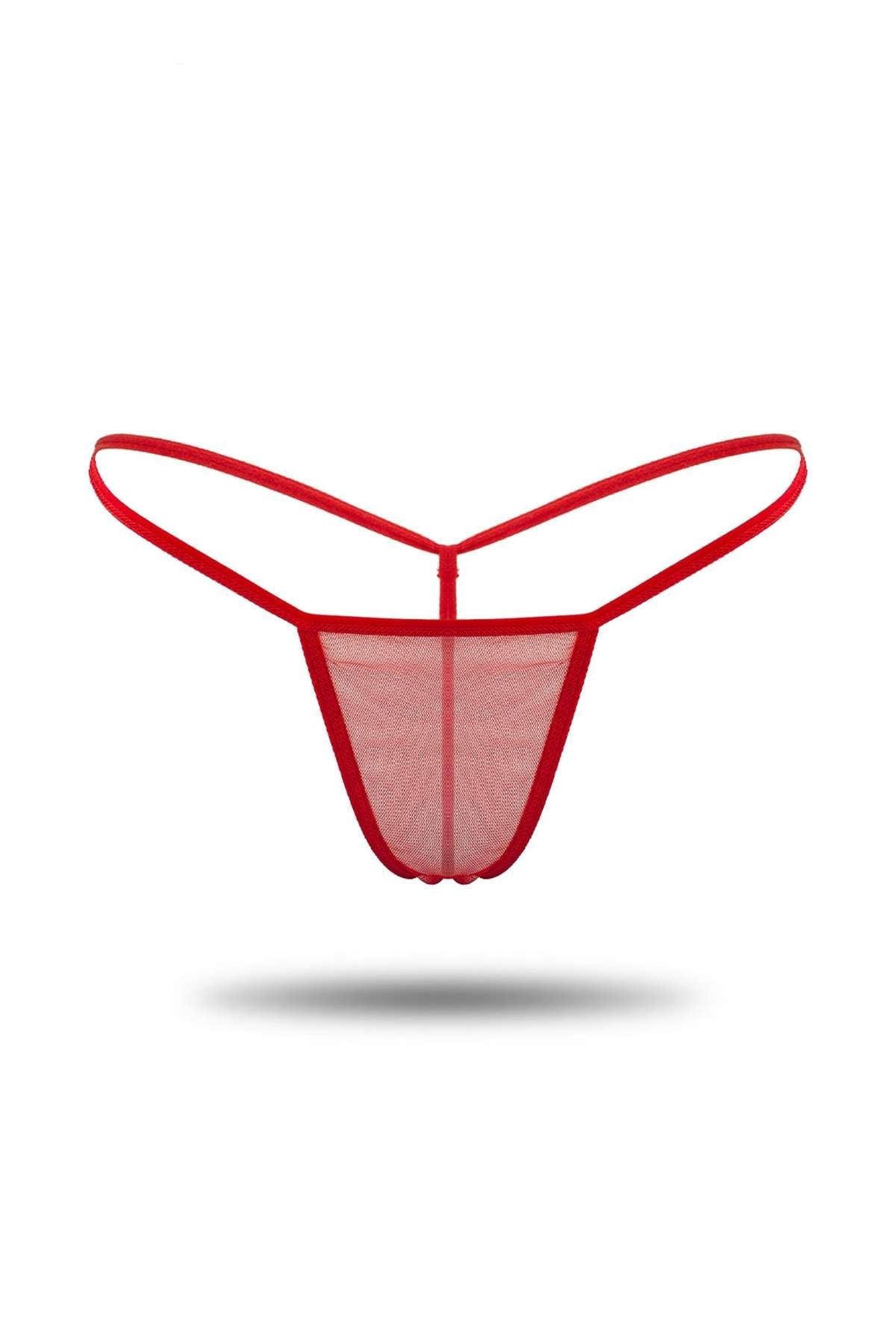 Kırmızı Tül Tanga