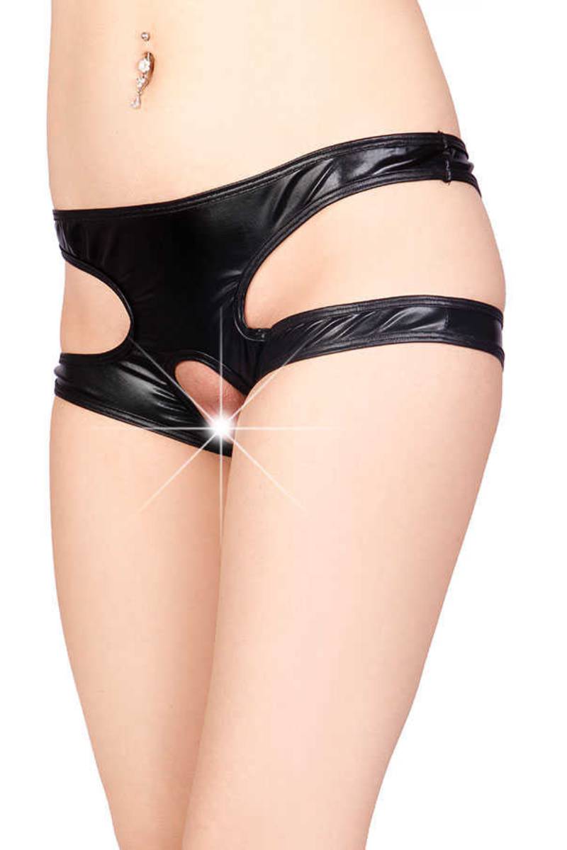 Siyah Özel Bölgesi Açık Seksi Külot