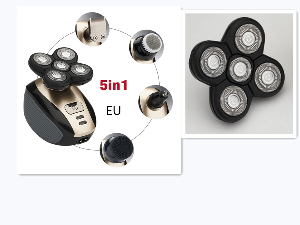 5'i 1 Arada Çok İşlevli Elektrikli Tıraş Makinesi, Erkekler İçin 5 Bıçaklı Tıraş Makinesi, Tıraşlı Kafa, Şarj Edilebilir Tıraş Makinesi, Sakal Burun Kılı Düzeltici