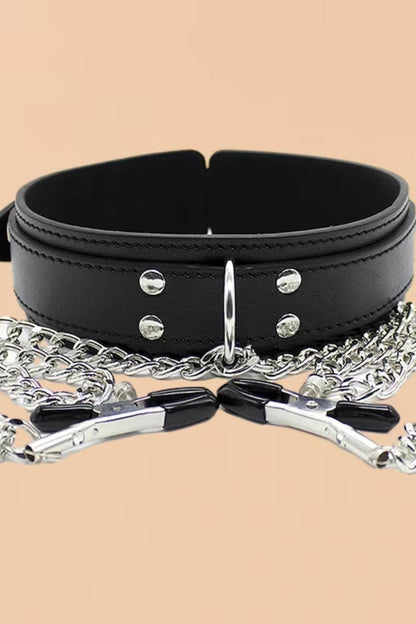 Siyah Tasmalı Göğüs Ucu Sıkıştırıcı Nipple Clamp GD-8092