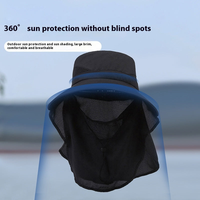 Şapka Erkek Güneşlikli Balıkçı Şapkası Büyük Siperlikli Güneş Geçirmez