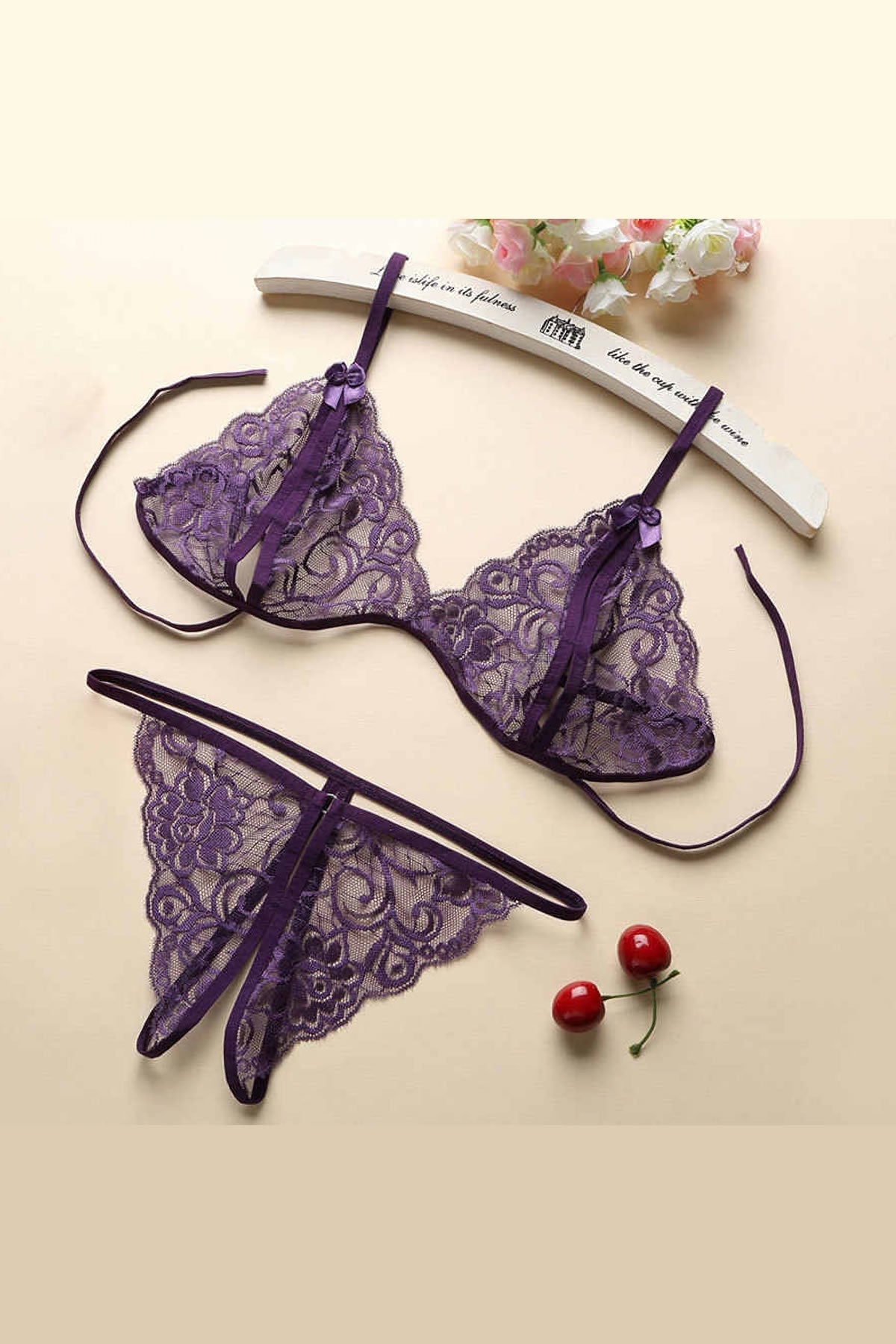 Kadın Dantelli Sütyen Külot Takımı 5'li Set