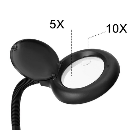 Esnek 5x /10x,40 Led Işıklı Büyüteç ,lamba Büyüteç Okuma, Çalışma Lehim Masa Lambası A808