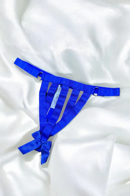 Fiyonk Detaylı Balenli Mavi Fantazi Sütyen Takımı TM1354