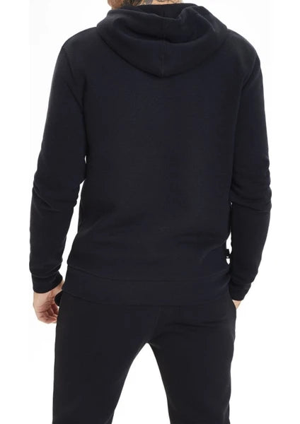 Unisex Fermuarlı Kapşonlu Içi Polarlı Sweatshirt Siyah Cepli Model(FANTAZİ GECELİK HEDİYE)